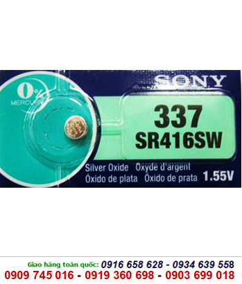 Pin đồng hồ đeo tay 1,55v Silver Oxide Sony SR416SW - 337 chính hãng Sony Nhật